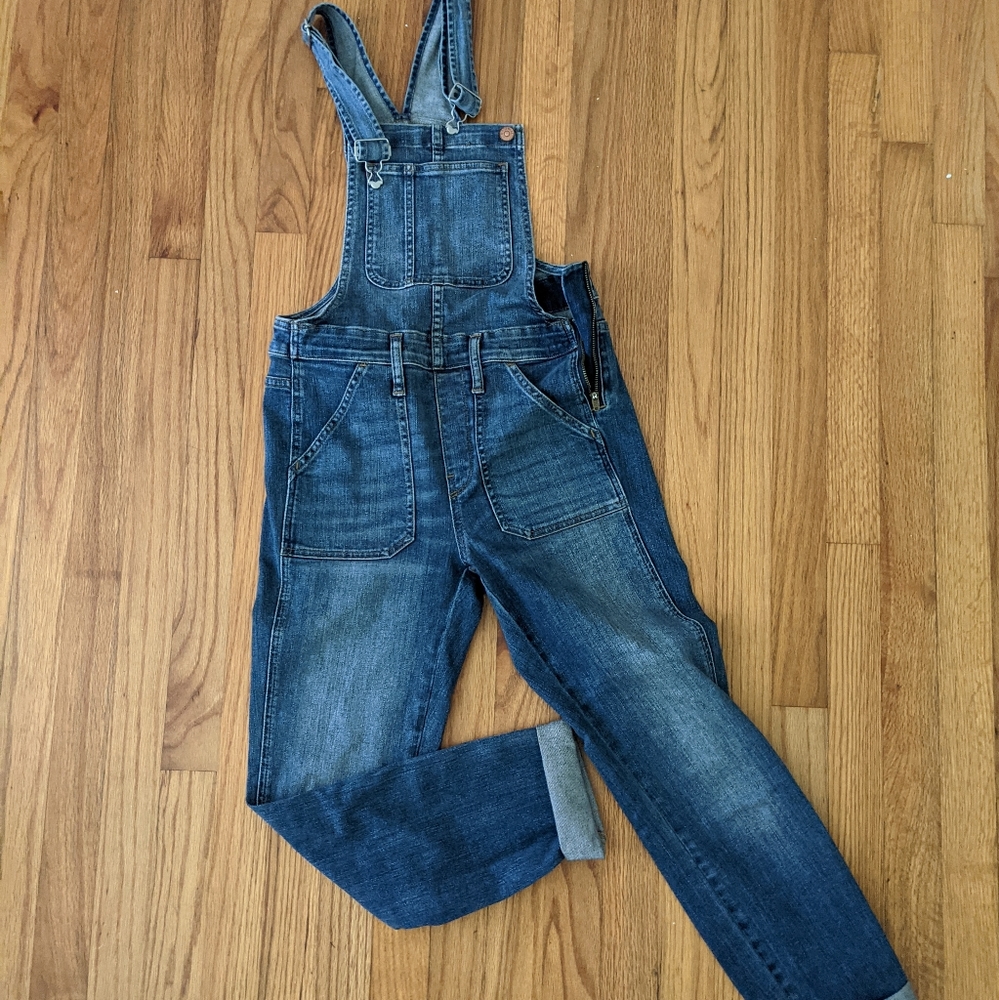 SOLD Madewell S small/27 skinny overall zipper-side